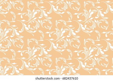 The lace pattern. Soft background with a rich ornament. Seamless ornament.
