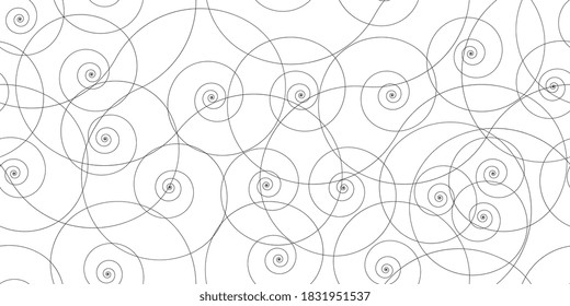 Lace pattern from spirals. Seamless background of spirals. Seamless vector illustration