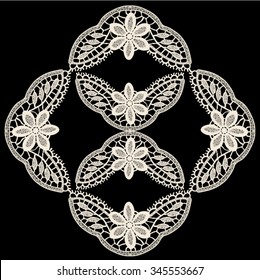 Lace pattern in vector