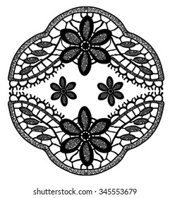 Lace pattern in vector