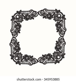 Lace pattern in vector