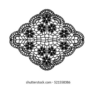 Lace pattern in vector