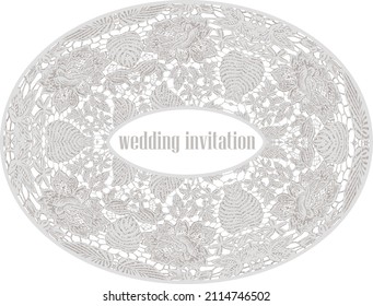 proyecto de encaje para el diseño de bodas con un lugar para el texto