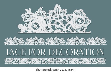 lace project for wedding design with a place for text