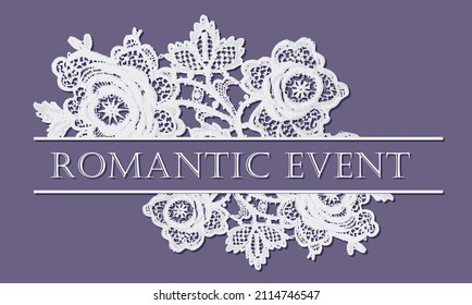 lace project for wedding design with a place for text
