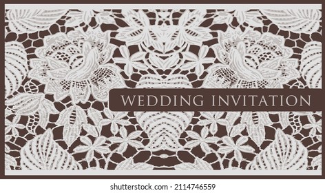lace project for wedding design with a place for text