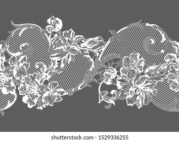lace ribbon, decorative seamless pattern