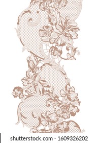 lace ribbon, decorative seamless pattern