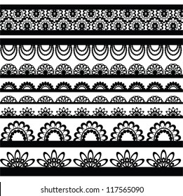 Lace ribbons. Can be used for use with backgrounds or scrap-booking.