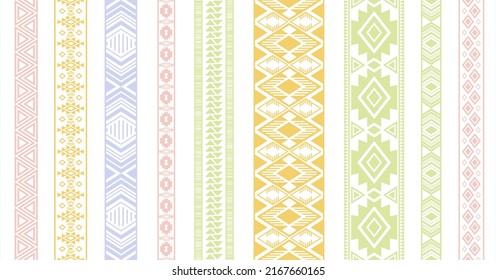 Lace ribbons vector collection. Fashion textile edge ornaments isolated. Lace strips. Ukrainian folk patterns. Card decorative bands. Ornate tapes. Craft elements.