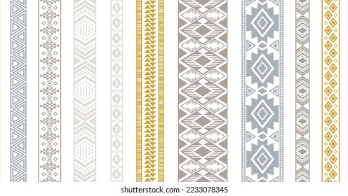 Lace ribbons vector collection. Fashion textile edge ornaments isolated. Lace stripes. Ukrainian folk patterns. Card decorative bands. Delicate tapes. Craft elements.