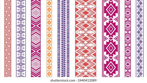 Lace ribbons vector collection. Fashion cloth edge ornaments isolated. Sewn ribbon edging. Ukrainian folk patterns. Accessories hem braid stencils. Openwork tissue lattice.