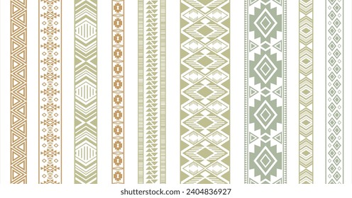 Lace ribbons vector collection. Seamless edge ornaments isolated. Crochet stripes. Ukrainian folk patterns. Fishnet filigree weave frills. Delicate tapes. Craft elements.