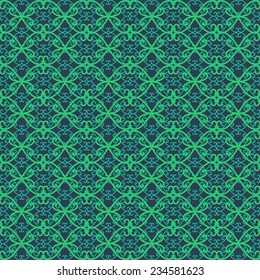 Lace seamless Decorative retro pattern made of monograms. Elegant vintage Vector background.