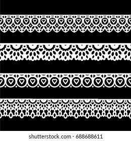  Lace seamless ornament, vector illustration