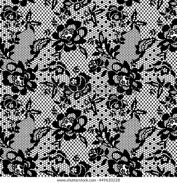 Lace Seamless Pattern Stock Vector (Royalty Free) 449620228