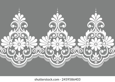 lace seamless pattern background Geometric ethnic oriental ikat seamless pattern traditional Design for background, carpet, wallpaper, clothing, wrapping, Batik, fabric, illustration embroidery.