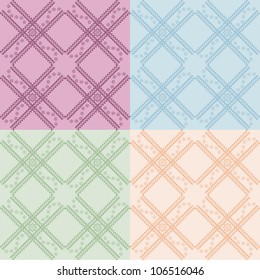 Lace Seamless Pattern Decorative Ornament Backdrop Pattern for Fabric, Textile.