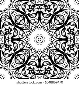 Lace seamless pattern. floral ornament. Creative Vector illustration. for design invitation, background, wallpaper