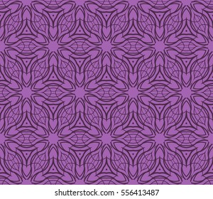 Lace seamless pattern with floral ornament. Creative Vector illustration. purple color. for design invitation, background, wallpaper