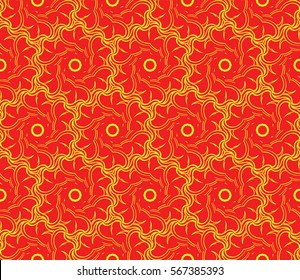 Lace seamless pattern with floral ornament. Creative Vector illustration. for design invitation, background, wallpaper