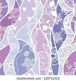 Lace seamless pattern with flowers