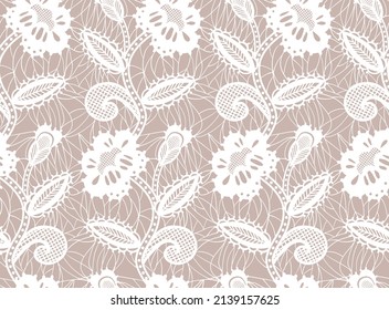 Enciende un patrón impecable con flores y hojas. Vector