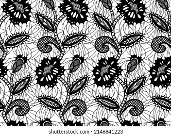 Enciende un patrón impecable con flores y hojas. Vector