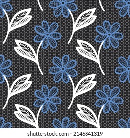 Enciende un patrón impecable con flores y hojas. Vector