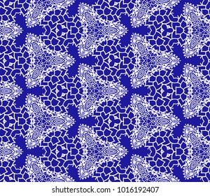 Lace seamless pattern with flowers on white background. Lace repeating floral pattern. Orient traditional background. Unusual ornament. Indian, islamic, asian, ottoman, arabic motif. 