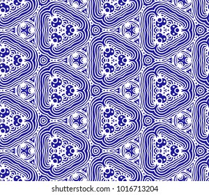 Lace seamless pattern with flowers on white background. Lace repeating floral pattern. Orient traditional background. Unusual ornament. Indian, islamic, asian, ottoman, arabic motif. 