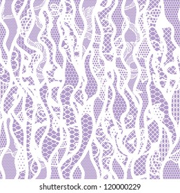 Lace seamless pattern with flowers on violet background