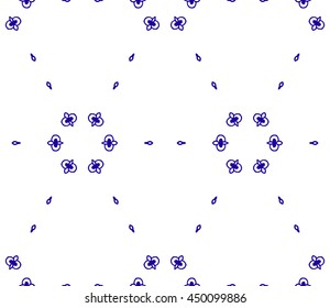 Lace seamless pattern with flowers on white background. Lace repeating floral pattern  Orient traditional background. Lace unusual ornament. Indian, islamic, asian, ottoman, arabic motif. 