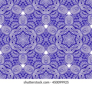 Lace seamless pattern with flowers on white background. Lace repeating floral pattern  Orient traditional background. Lace unusual ornament. Indian, islamic, asian, ottoman, arabic motif. 