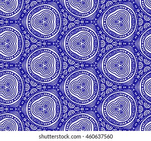 Lace seamless pattern with flowers on white background. Lace repeating floral pattern. Orient traditional background. Unusual ornament. Indian, islamic, asian, ottoman, arabic motif. 