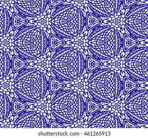Lace seamless pattern with flowers on white background. Lace repeating floral pattern. Orient traditional background. Unusual ornament. Indian, islamic, asian, ottoman, arabic motif. 