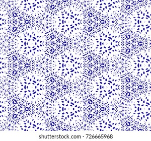 Lace seamless pattern with flowers on white background. Lace repeating floral pattern. Orient traditional background. Unusual ornament. Indian, islamic, asian, ottoman, arabic motif. 