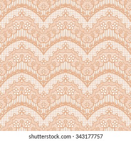 Lace seamless pattern with flowers. Vector illustration.