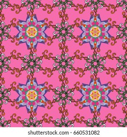 Lace seamless pattern. Mandala flower coloring book for adults Vector illustration. Zentangle style. Background. Anti-stress coloring for adult.