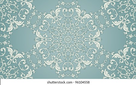 Lace seamless pattern on gradient background.