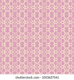 Lace seamless pattern with ornament on pink background