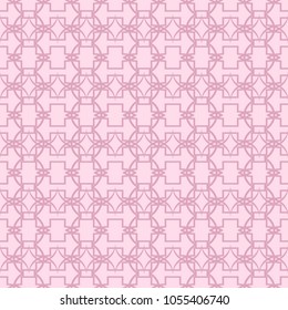 Lace seamless pattern with ornament on pink background