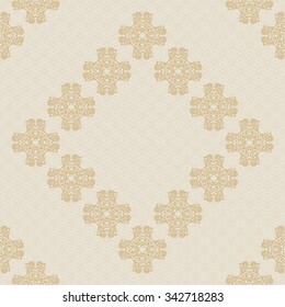 Lace seamless pattern. Traditional ornament. Vector texture for textile, wallpaper, cover, wrapping, background for invitation card or holiday decor.