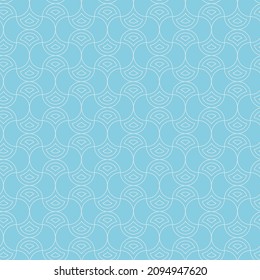 Lace seamless wave pattern, linear design. Geometric seamless repetitive vector curvy waves background.