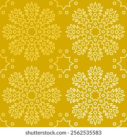 lace snow flake abstract artwork seamless geometric pattern printed background fabric wallpaper hand drawn line monochrome mandala
