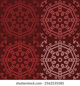 lace snow flake abstract artwork seamless geometric pattern printed background fabric wallpaper hand drawn line monochrome mandala
