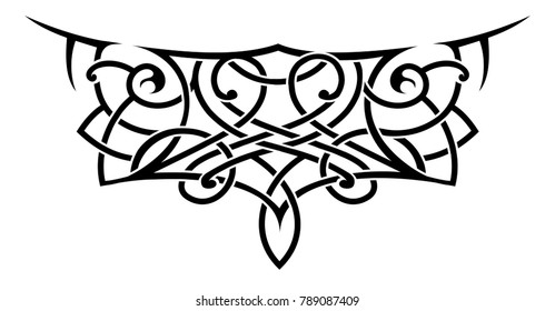 Lace style tattoo shape. A fusion of Maori and Celtic styles