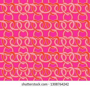 Lace up Sweet heart seamless pattern vector design for fashion ,fabric,web,wallpaper and all prints on trendy pink background color