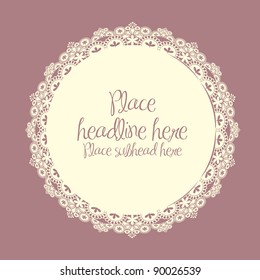 lace template vector/illustration