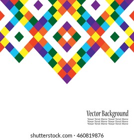 Lace texture of diamonds painted in the colors of the rainbow